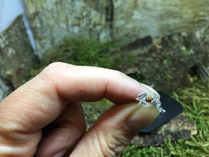 Baum Ohrstecker Silber Handarbeit
