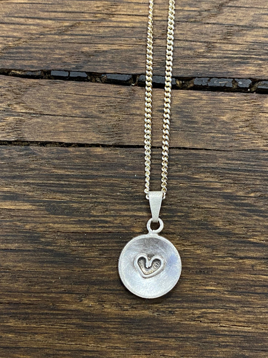 Kettenanhänger mit Herz aus 925/000 Silber